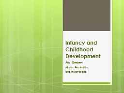Infancy and Childhood Development