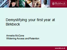 Demystifying your first year at Birkbeck