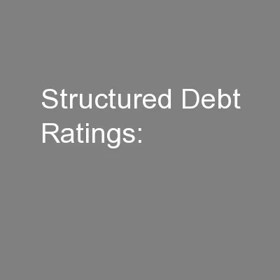 Structured Debt Ratings: