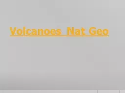 Volcanoes Nat Geo