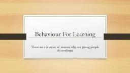 Behaviour For Learning