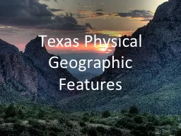 Texas Physical Geographic