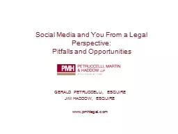 Social Media and You From a Legal Perspective: