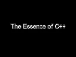 The Essence of C++