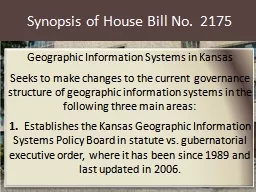 Synopsis of House Bill No.