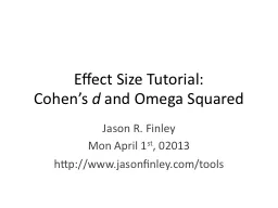Effect Size Tutorial: