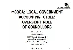 m SCOA: local government accounting cycle: