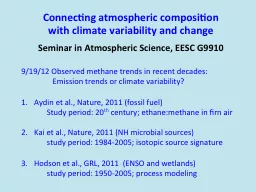 Connecting atmospheric composition