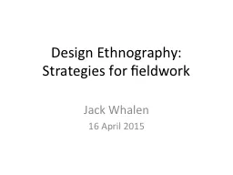 Design Ethnography: