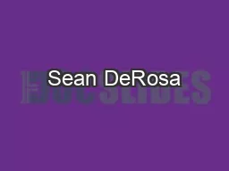 Sean DeRosa
