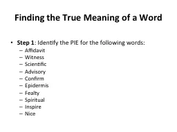 Finding the True Meaning of a Word
