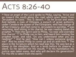 Acts 8:26-40