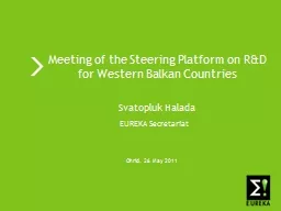 Meeting of the Steering Platform on R&D for Western Bal