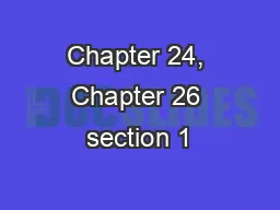 Chapter 24, Chapter 26 section 1