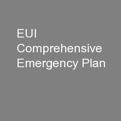 EUI Comprehensive Emergency Plan