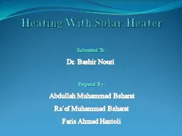 Heating With Solar Heater