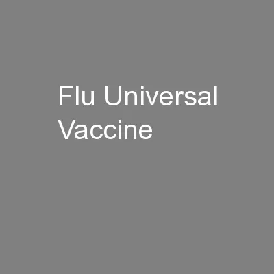 Flu Universal Vaccine