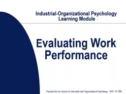 Industrial-Organizational Psychology