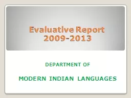 Evaluative Report
