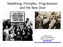 Redefining Principles: Progressivism and the New Deal