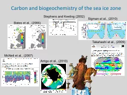 Carbon and biogeochemistry of the sea ice zone
