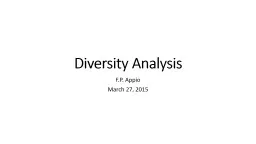 Diversity Analysis