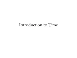Introduction to Time