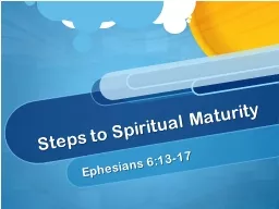Steps to Spiritual Maturity