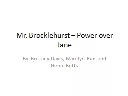 Mr. Brocklehurst – Power over Jane