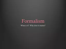 Formalism