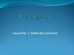 Exchange Sorts