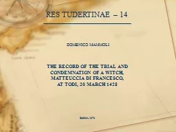 RES TUDERTINAE