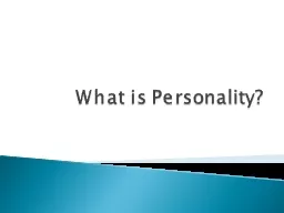 What is Personality?