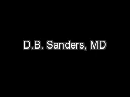 D.B. Sanders, MD