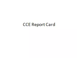 CCE Report Card