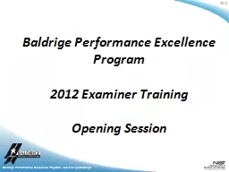 Baldrige Performance Excellence Program | www.nist.gov/bald