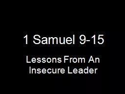 1 Samuel 9-15
