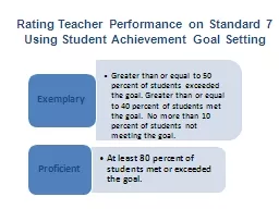 Rating Teacher Performance on Standard 7 Using Student Achi