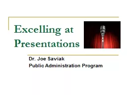 Excelling at Presentations