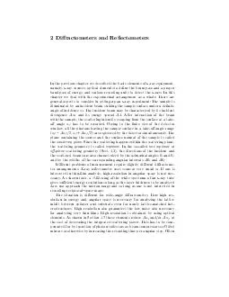 Diractometers and Reectometers In the previous chapter we described the basic elements