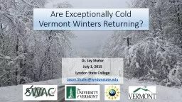 Are Exceptionally Cold Vermont Winters Returning?