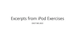 Excerpts from iPod Exercises