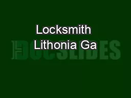 Locksmith Lithonia Ga