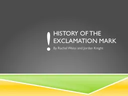 History of The Exclamation mark