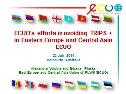 ECUO's efforts in avoiding TRIPS +