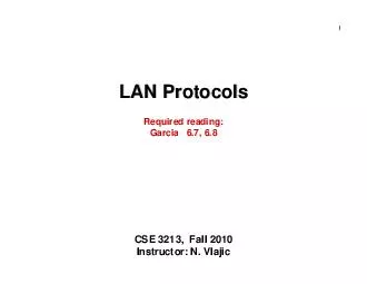 LAN Protocols LAN Protocols CSE  Fall  Instructor N