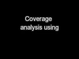 Coverage analysis using