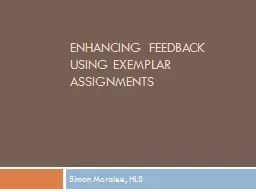 Enhancing feedback using exemplar assignments