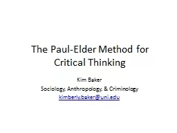 The Paul-Elder Method for Critical Thinking