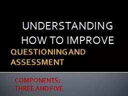 QUESTIONING AND ASSESSMENT